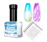 U-Shinein Blooming Vernis à ongles gel, effet marbre, blanc watercolor Ink Wave avec effet de diffusion magique pour créer des motifs de dentelle Nail Art Soak of UV/LED 12 ml