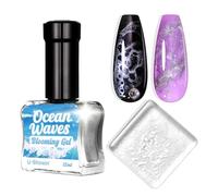 U-Shinein Blooming Vernis à ongles gel, effet marbre, gel à encre ondulée, effet magique, effet de diffusion magique pour la création de motifs de dentelle Nail Art Soak of UV/LED 12 ml