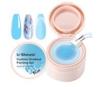 U-Shinein Blue Cushion Gradient Painting Gel, Ombre Nails Aura Nails