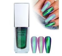 U-Shinein Chrome Nail Glitter, Golden Metallic Nail Painting Gel, Painted Gel Nail Polish, 3D Metal Painting Gel for Nail Drawing, Aurora Nail Powder, Liquid Mermaid Pearl Nail Art Powder, 10