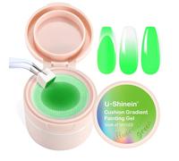 U-Shinein Cushion Gradient Painting Gel, Ombre Nails Aura Nails Full Coverage Precise Control of Each Dip Matte Effect Non-Wip Long Lasting French Manucure Soak Off UV LED DIY Nail Art 20