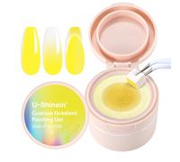 U-Shinein Cushion Gradient Painting Gel, Ombre Nails Aura Nails Full Coverage Precise Control of Each Dip 100 pcs Spong & Grabbing Pen Matte Effect Non-Wipe Long Lasting Soak Off UV LED, Set 25