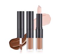 U-Shinein Glide&Hide Blurring Concealer - Concealer & Contour Creamy Texture, anti-cernes et correcteurs de cercles foncés et rides - Double formule (pointe liquide et baume) - Longue tenue - #01
