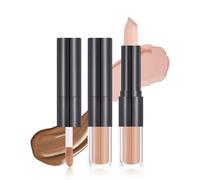 U-Shinein Glide&Hide Blurring Concealer - Concealer & Contour Creamy Texture, anti-cernes et correcteurs de cercles foncés et rides - Double formule (pointe liquide et baume) - Longue tenue - #02