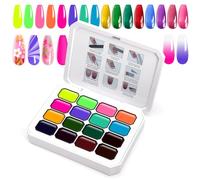 U-Shinein Gradient Painting Gel, 16 couleurs Ombre Gel Nail Polish for Ombre Nails Aura Nails, French Manucure DIY Nail Art, Palette A10