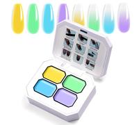 U--Shinein Gradient Painting Gel, 4 Couleurs Ombre Gel Polish Ongles pour Ombre Ongles Auranagel, Manucure Française, DIY Nail Art, Palette C