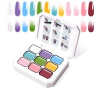 U-Shinein Gradient Painting Gel 9 couleurs Ombre Gel Nail Polish for Ombre Nails Aura Nails, French Manucure DIY Nail Art, Palette G
