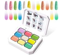 U--Shinein Gradient Painting Gel, 9 Couleurs Ombré Gel Vernis à Ongles pour Ongles Ombre Ongles Aura, Manucure Française Bricolage Nail Art, Palette N