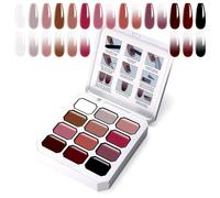 U--Shinein Gradient Painting Gel Vernis à Ongles 12 Couleurs pour Ombré Ongles Auranails, Manucure Française Bricolage Nail Art, Palette H