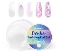 U-Shinein Vernis à ongles gel ombré, printemps été coloré, pour ongles ombrés, Aura Nails, French Manucure Diy Nail Art #12 Pearl White