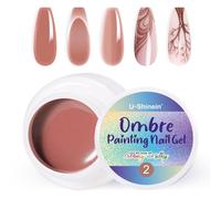 U-Shinein Vernis à ongles gel ombré, printemps été coloré, pour ongles ombrés, Aura Nails, French Manucure Diy Nail Art #02 Abricot Pink