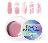 U-Shinein Vernis à ongles gel ombré, printemps été coloré, pour ongles ombrés, Aura Nails, French Manucure Diy Nail Art #05 Rose cuir