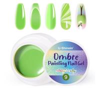 U-Shinein Vernis à ongles gel ombré, printemps été coloré, pour ongles ombrés, Aura Nails, French Manucure Diy Nail Art #09 Vert