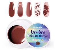 U-Shinein Vernis à ongles gel ombré, Spring Summer Colorful Painting - Gel pour ongles ombrés Aura Nails, French Manucure Diy Nail Art #01 Rose cannelle