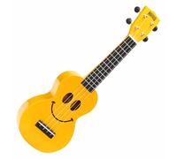 Mahalo Fun Y Color U-SMILE - Ukulele Soprano jaune Smiley + Housse Smile design