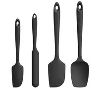 U-Taste 4 Pcs Cuisine Spatule Maryse Silicone, Résistant à 250℃, Noir