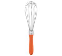 U-Taste Fouet de cuisine de 28cm: Fouet à ballon en acier inoxydable 18/10, moyen batteur à œufs avec 8 fils hautement flexibles et poignée en silicone pour fouetter mélanger crèmes sauces (Orange)