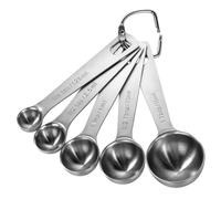 U-Taste Lot de 5 cuillères à mesurer en acier inoxydable pour doses et liquides - Passe au lave-vaisselle - Bon outil de cuisine