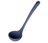U-Taste Louche à soupe en silicone 27 cm: louche de service de cuisine antiadhésive résistante à la chaleur 315 ℃, Cuillère de cuisson avec poignée antidérapante pour mélanger la ragoût (Bleu Nuit)