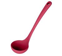 U-Taste Louche à soupe en silicone 27 cm: louche de service de cuisine antiadhésive résistante à la chaleur 315 ℃, Cuillère de cuisson avec poignée antidérapante pour mélanger la sauce ragoût (Rouge)