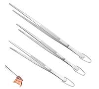 U-Taste Pince de Cuisine, Acier Inoxydable 18/8, Embout Pointu, Lot de 3 | Soudure Sans Joint Robuste et Force de Pincement Améliorée - Pour Cuisson, Service, Décoration et Dressage