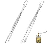 U-Taste Pince de Cuisine, Acier Inoxydable 18/8, Embout Rond&Pointu, 2 Pcs | Soudure Sans Joint Robuste et Force de Pincement Améliorée - Pour Cuisson, Service, Décoration et Dressage