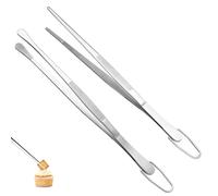 U-Taste Pince de Cuisine, Acier Inoxydable 18/8, Embout Rond&Pointu, 2 Pcs | Soudure Sans Joint Robuste et Force de Pincement Améliorée - Pour Cuisson, Service, Décoration et Dressage