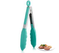 U-Taste Pince de Cuisine Silicone, Résistant à 250℃, 18cm, Ciel Aqua