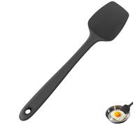 U-Taste Spatule cuillère extra large en silicone de 35 cm, résistante à la chaleur jusqu'à 315°C, de qualité alimentaire, sans couture, flexible, pour la cuisson, le mélange et le grattage (Noir)