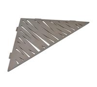 U-tile Etagère de douche en acier inox 20,4 x 20,4 cm x 2 mm - Triangulaire design Tiger - fixation sans perçage (Inox)