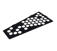 U-tile Etagère de douche en acier inox 26,2 x 12,2/7 cm x 2 mm - Rectangulaire design Hexagone - fixation sans perçage (Noir)