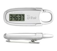 U-Trak Podomètre 3D pour la marche avec clip amovible et mousqueton, compteur de pas simple pour la marche, traceur de pas précis à clipser pour homme, femme, enfant