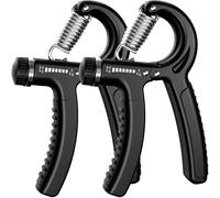 U-VKK Entraîneur de main, set de 2 Entraîneur d'avant-bras, poignée 5-60 kg, Entraîneur d'avant-bras de main, Grip Force de préhension (Noir clair)