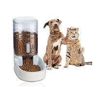U Yoo 3.8L Distributeur Automatique de Croquettes Gamelle Automatique Nourriture Mangeoirs et Abreuvoirs Accesoires Alimentation de Voyage et Distributeur d'eau pour Chat Chien Lapin Animaux(Gris)