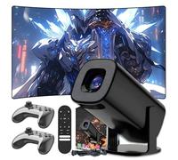 U1 Mini Projecteur avec Manette sans Fil,Videoprojecteur Android14 avec Wi-FI&Bluetooth,Projecteur Portable résolution 1280×720p,Idéal pour Le Home cinéma,Les Jeux vidéo&activités en Plein air (Noir)