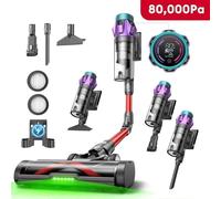 U18 Pro Aspirateur Balai Sans Fil 80kPa 80min Batterie Amovible Poils Animaux