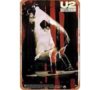 U2 Rattle & Hum (1988) Affiche murale décorative rétro en métal 20,3 x 30,5 cm