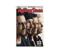 U2 Rolling Stone Affiche vintage sur toile pour décoration de maison, chambre à coucher, salon 40 x 60 cm