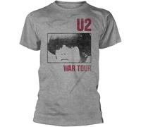 U2 T Shirt War Boy Tour Band Logo Official Mens Grey Manches Courtes(Small)