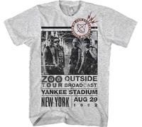U2 Z00 Outside Tour Men's Lightweight T Shirt Heather Grey Manches Courtes(X-Large)