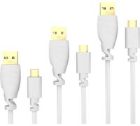 \U2013 3X 1M Câble Micro Usb (Usb 2.0, Câble De Charge Et Synchro, Blanc)