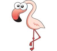 U24 Autocollant humoristique flamant rose 9 x 14 cm