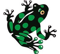 U24 autocollant noir/vert graz design autocollants en forme de grenouille