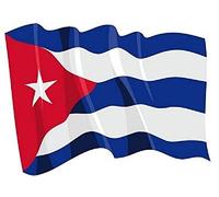 U24 Autocollant pour voiture - Drapeau Cuba - 8,5 x 6 cm