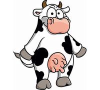 U24 - Autocollant pour voiture - Motif de vache amusant