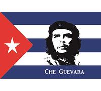 U24 Autocollant pour voiture Motif drapeau de Cuba Che Cuevara 8 x 5 cm