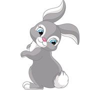 U24 Autocollant pour voiture Motif petit lapin