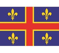 U24 Drapeau de la ville de Clermont Ferrand - Qualité supérieure - 30 x 45 cm