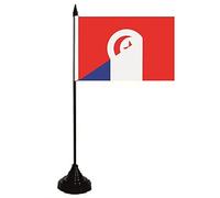 U24 Drapeau de table drapeau de la Tunisie France 10 x 15 cm