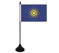 U24 Drapeau de table Grec Macédoine 10 x 15 cm